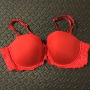 Red  Lace Victoria’s Secret Multi-way 36D